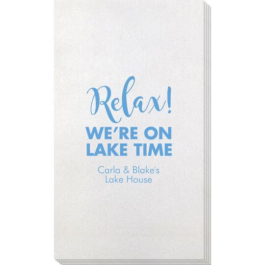 Relax We're on Lake Time Bamboo Luxe Guest Towels